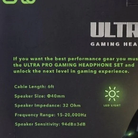 Cylo Ultra Pro Gaming Headphone Multi-Platform LED Lights Build~in Mic Headset - Picture 10 of 13